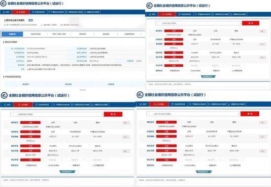 图片来源：全国社会组织信用信息公示平台