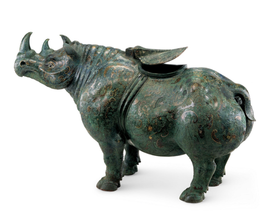西汉错金银云纹青铜犀尊|中国国家博物馆